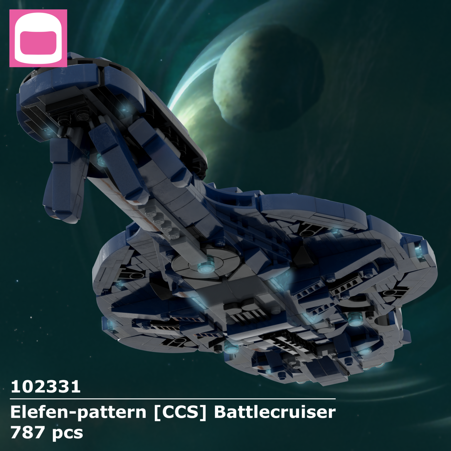 LEGO Elefen-pattern [CCS] Battlecruiser Instructions / Lilium Brick Yards
