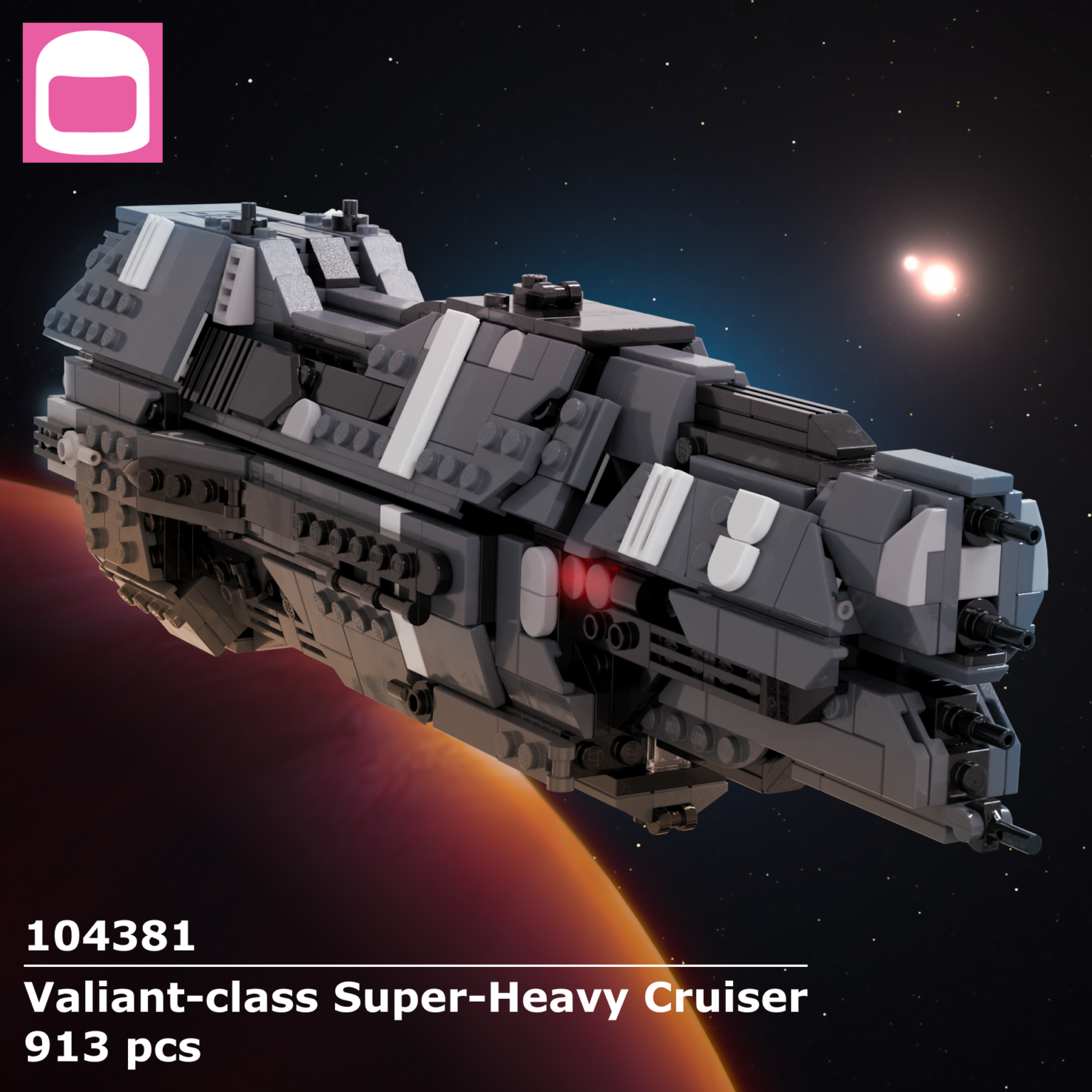 LEGO Valiant-class Super-Heavy Cruiser Instructions / Lilium Brick Yards